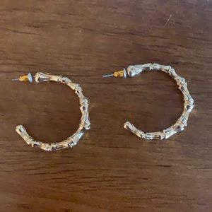 Never Worn- Gold 2/3 Hoop Earrings